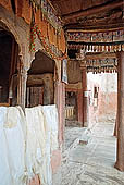 Ladakh - Alchi monastery, courtyard of the main temple entrance 